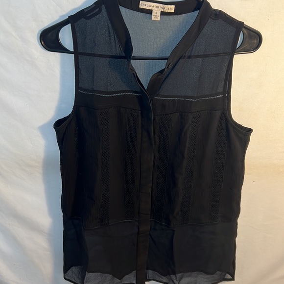 Chelsea and Walker 100% silk black blouse - Picture 2 of 6